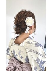 ヘアアレンジヘアセットパーティーヘアオトナカワイイ