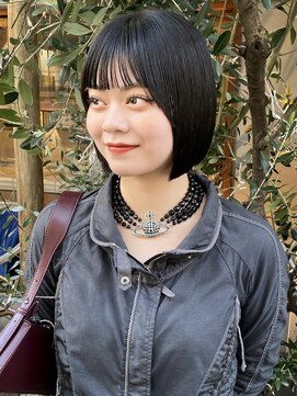 ラミエバイメルト 下北沢(lamie by melt) 花田/切りっぱなしボブ/美髪/ミニボブ/黒髪ボブ/ぷつっとボブ
