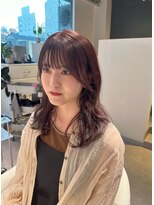 アム(amu)&nbsp;ピンクベージュ/チェリーピンク/レイヤーカット/くびれヘア/小顔