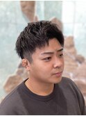 メンズショート/ショート/アップバング/ツーブロック
