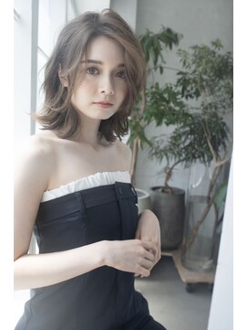 ドゥ(Du) ミストバングミディアムくびれウルフレイヤー20代30代40代