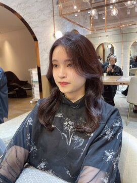 ロンド エスポワール 錦糸町(Lond espoir) ウェーブミディアムメルティカラー×レイヤーカット韓国[錦糸町]