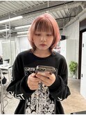 ウルフカット×pail pink×inner black