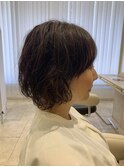 NOパーマくせ毛活かしカットショートボブ30代40代50代ゆるふわ