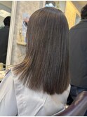 透明感髪質改善カラー小顔艶感ミディアッシュベージュ