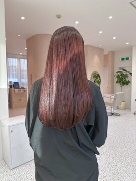 オン キャナルシティ博多前店(on) 【竹内哉汰】髪質改善セミロング/秋色レッドブラウン/30代/博多