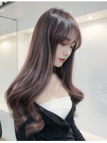 アディション 新宿(ADITION)&nbsp;韓国レイヤー×似合わせ顔周りカット×チェリーブラウン/新宿n