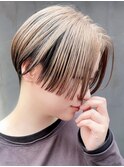 ショートカット×ひし形ショートボブ×前髪あり20代30代40代 s03