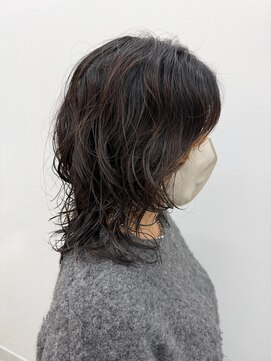 黒髪カタログ/クラゲヘアー/オリーブグレー/松戸駅