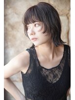 カライングドゥ(ing deux) 大人可愛い20代30代40代黒髪前下がりショートボブ丸みショート◎