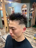 スタンドバーバー 柏(STAND BARBER)&nbsp;MEN’S HAIR/サーフカール/刈り上げセンターパート/<理容室>