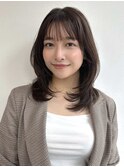 顔周りレイヤーカットミディアムレイヤーカット銀座東銀座