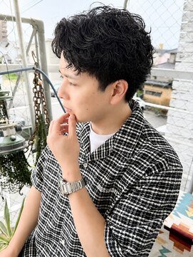 ユイマァルスロウ 倉敷(YUIMARLSLOW) 倉敷メンズサロン20代30代40代ピンパーマニュアンスパーマ