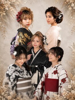セットサロン フルール(Fleur)の写真/【西梅田/北新地】2027年成人式予約も受付中!お問い合わせはお電話で◆着付けのご予約はFleurで決まり♪