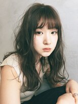 インビテーション(invitation) 光に透ける透明感カラー☆アッシュベージュセミロング