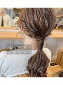 【天女目】もこもこ×ねじねじ編みおろしヘアセット