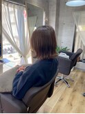 外はねボブ×フォギーベージュ 30 40 50代 大人かわいい