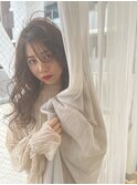 韓国前髪顔周りロング×インナーグレージュ[心斎橋/髪質改善]