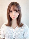 大人ミディアム外ハネ韓国くびれヘア透明感20代30代40代表参道