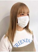 ダブルカラーミルクティーベージュカラーケアブリーチ韓国