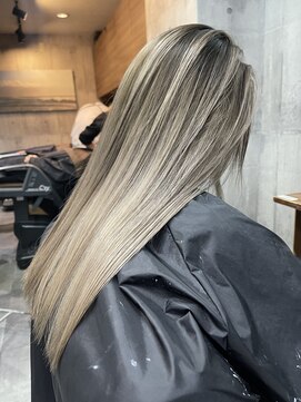 ラフ(LAFF) #バレイヤージュ#グレージュカラー#ボブウルフ#ココアベージュ