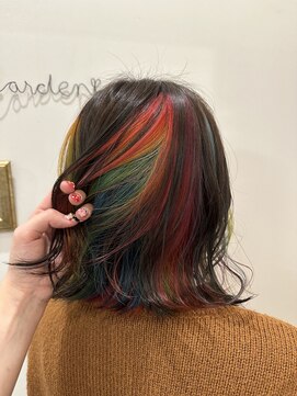 ガーデン Garden ヘアーメイク hair make レインボーカラー