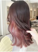 インナーカラー×ピンク