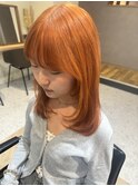 韓国レイヤー!!オレンジブラウンカラー