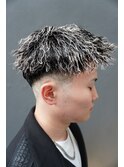 フェードカット/ホワイトメッシュ/【早田隼哉】