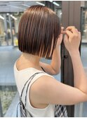 似合わせカット ボブヘア 縮毛矯正 ミニボブ 切りっぱなしボブ