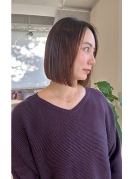 朝楽bob/ぱつっとボブ/ミニボブ/前髪なし/艶ボブ/20代/30代/40代