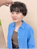 ゆるふわショートパーマ刈り上げ女子シャドウパーマ20代30代40代