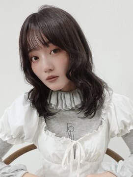 小顔/オリーブグレー/ココアベージュ/黒髪/レイヤー