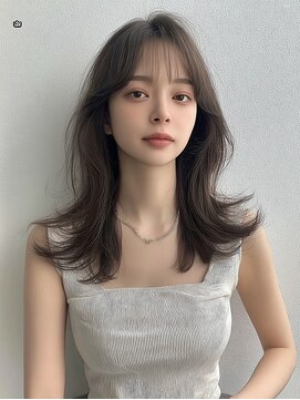 レア 渋谷(Le'a) 【Le’a】レイヤーカット グレージュカラー 韓国スタイル