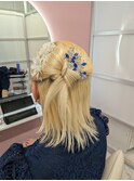 お呼ばれリボンヘアアレンジ