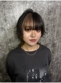 ショートウルフ♪ 黒 × ベージュ♪