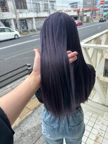 スーパーシーン(SUPER SCENE)&nbsp;ダークパープル/ナチュラルショート/夏のヘアアレンジ/宜野湾