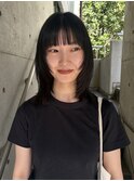 ワイドバングミディアムレイヤーカット