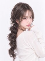 キャロル(CAROL)&nbsp;ダークグレージュ×編みおろしローポニー