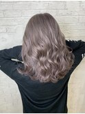 ラベンダー透け感ハイトーンカラーパープルカラー6128