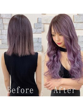 ARビューティー ギンザ(AR Beauty Ginza) パープルアッシュ#シールエクステ#ゆるふわウェーブ#銀座