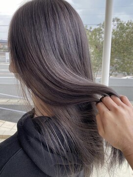 ルー(loup) ラベンダーグレージュ/ダブルカラー/髪質改善/透明感カラー/天神