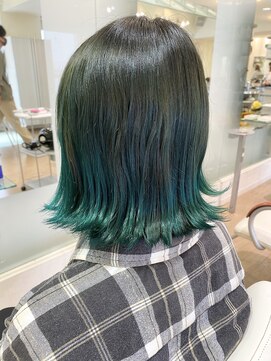 レンジシキチジョウジ (RENJISHI KICHIJOJI) ビビットなカラーが可愛い外ハネボブ【RENJISHI 宮本】