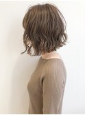 アッシュブラウンの大人ボブ/永田邦彦