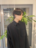 モルニ(MORNI)&nbsp;髪質改善トリートメント_マロンベージュ Aラインボブ かきあげ