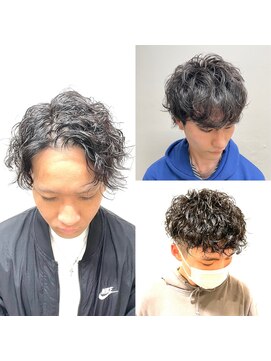 銀座マツナガ 浅草店 王道ツーブロック刈り上げマッシュ束感スパイラルパーマ