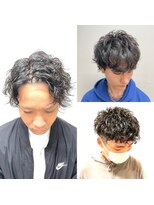 銀座マツナガ 浅草店 王道ツーブロック刈り上げマッシュ束感スパイラルパーマ