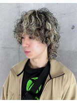 レコ 渋谷(LECO)&nbsp;ハイコントラスト×デザインカラー×ブリーチパーマ×ウルフ