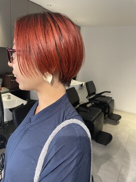 ナループロアツム(Nalu pu loa Tsum) レッドオレンジ/ショートヘア/赤髪/ショートカット/暖色カラー