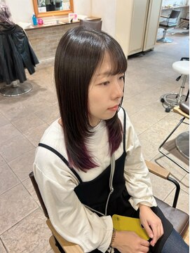 ネオリーブカップ 町田店(Neolive capu) レイヤーカット＋インナーカラー　Neolive capu町田店/黒髪/小顔